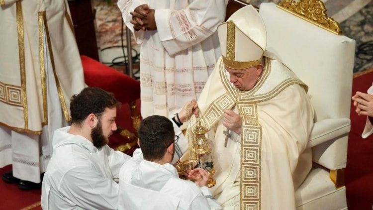 Momento da missa na Solenidade de Cristo Rei