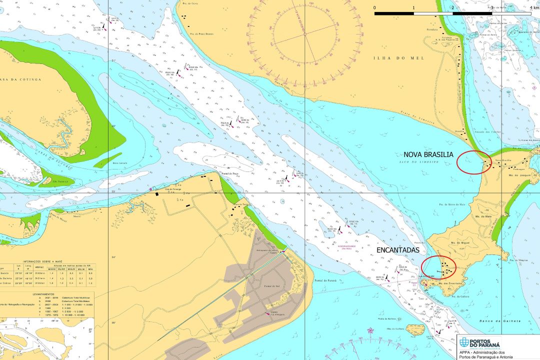 Ilha do Mel vai ganhar nova sinalização náutica no acesso a Nova Brasília e Encantadas Foto: Cláudio Neves/Portos do Paraná