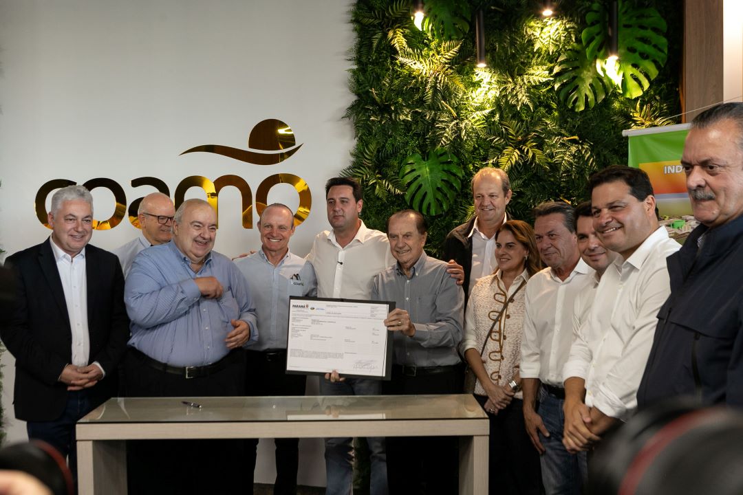 Estado entrega licença para instalação de usina de etanol de milho da Coamo em Campo Mourão. Foto: Roberto Dziura Jr/AEN