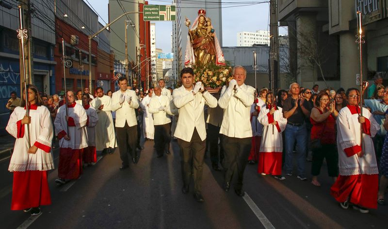 Ruas do Centro terão alterações para a procissão de Nossa Senhora da Luz dos Pinhais. Foto: Lucilia Guimarães/SECOM (arquivo)