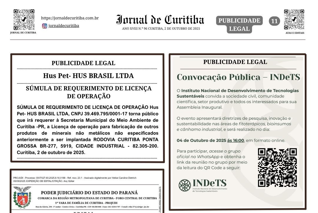 SÚMULA DE REQUERIMENTO DE LICENÇA DE OPERAÇÃO Hus Pet- HUS BRASIL LTDA