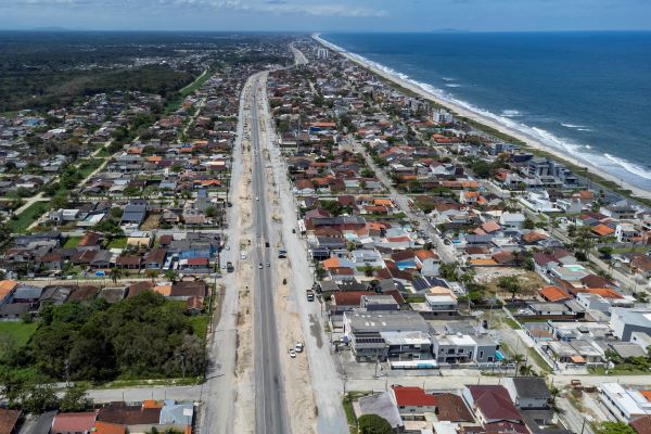 Duplicação em concreto da PR-412 entre Matinhos e Pontal do Paraná chega a 6,53%