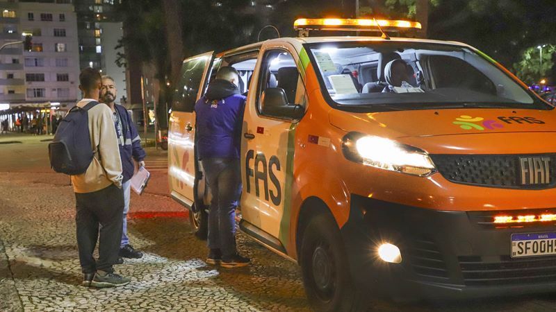 FAS registra recorde de abordagens sociais durante noite de frio intenso em Curitiba Foto Hully Paiva SECOM