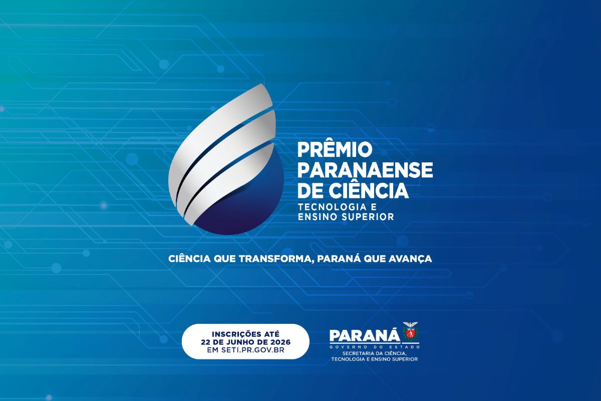 Inscrições para o Prêmio Paranaense de Ciência, Tecnologia e Ensino Superior vão até 22 de junho